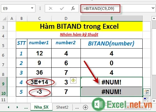 Hàm BITAND trong Excel 5