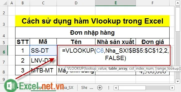 Cách sử dụng hàm Vlookup trong Excel 7